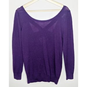 SALE Sandro Purple Open Back Sweater - XS/S
